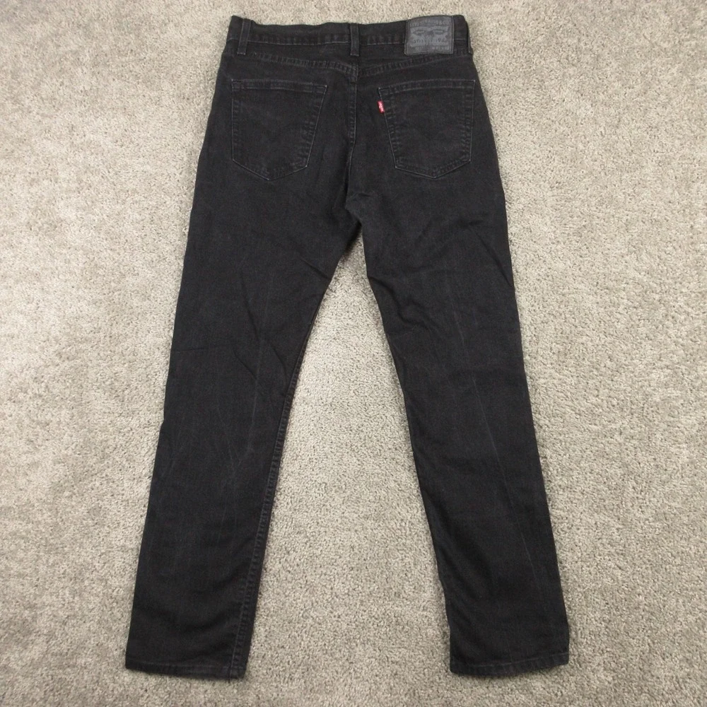 Levis Jeans Mens 32x29 (Tag 33x32) Black 511 Slim Straight Stretch Denim Pants